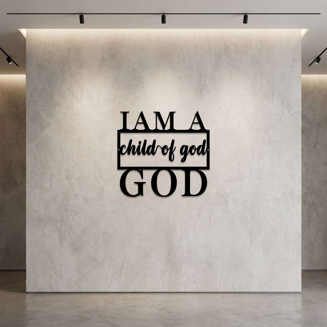 Christianartworkshop Ich bin ein Kind Gottes – Typografie-Wanddeko aus Metall: Ein zeitloses Zeugnis der Zugehörigkeit - image 2