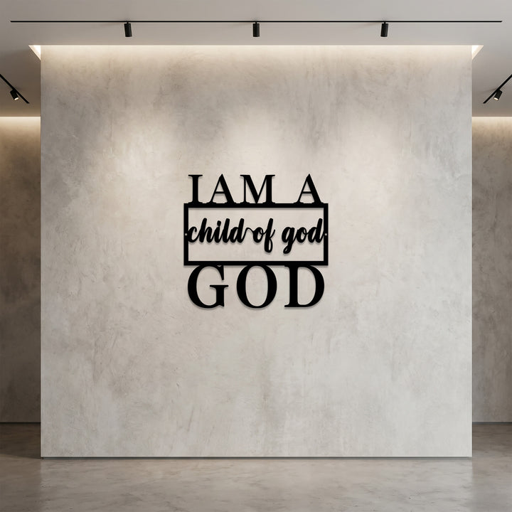Christianartworkshop Ich bin ein Kind Gottes – Typografie-Wanddeko aus Metall: Ein zeitloses Zeugnis der Zugehörigkeit - image 2