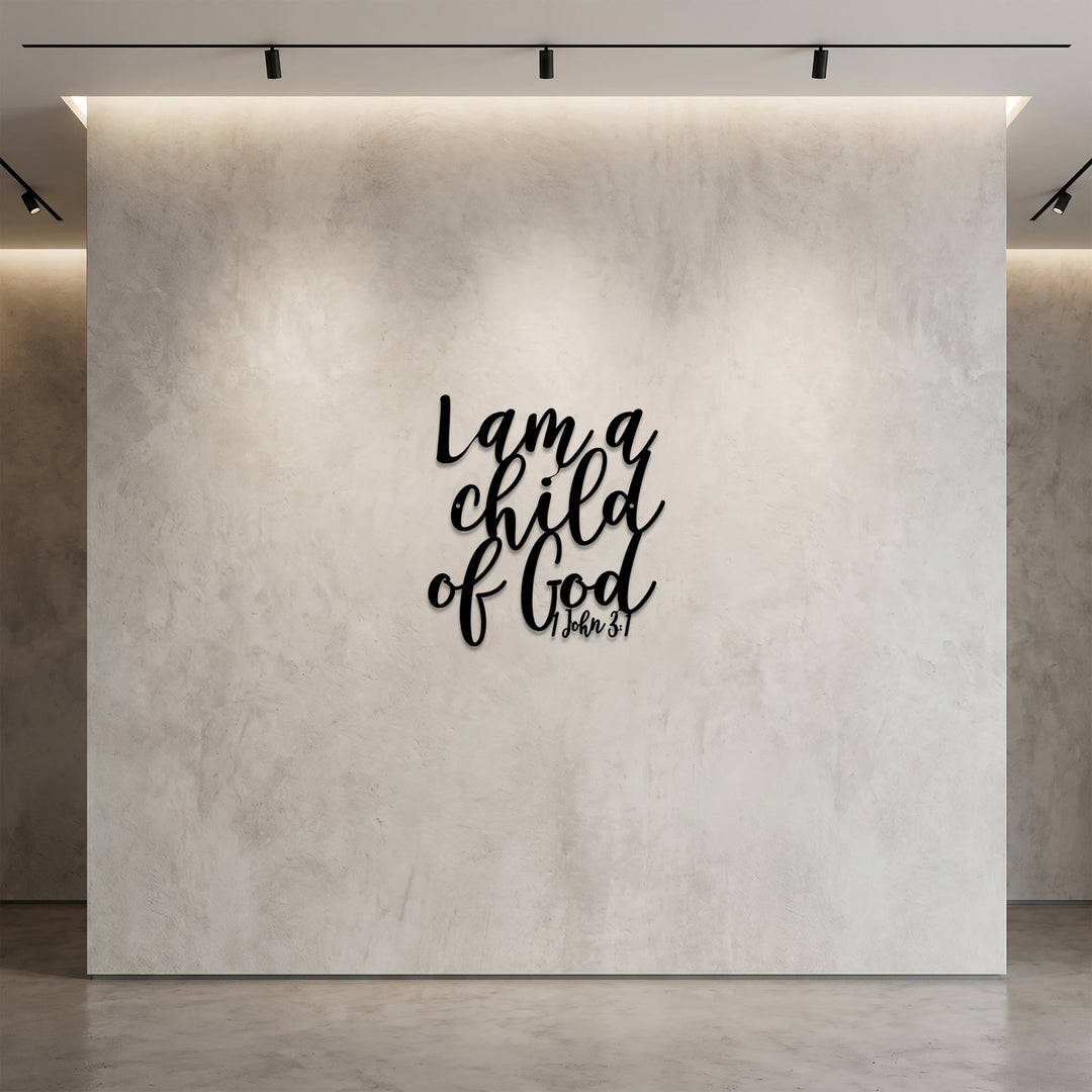 Christianartworkshop Ich bin ein Kind Gottes (1. Johannes 3,1) – Wanddekoration aus Metall: Ein herzliches Bekenntnis zur göttlichen Zugehörigkeit - image 2