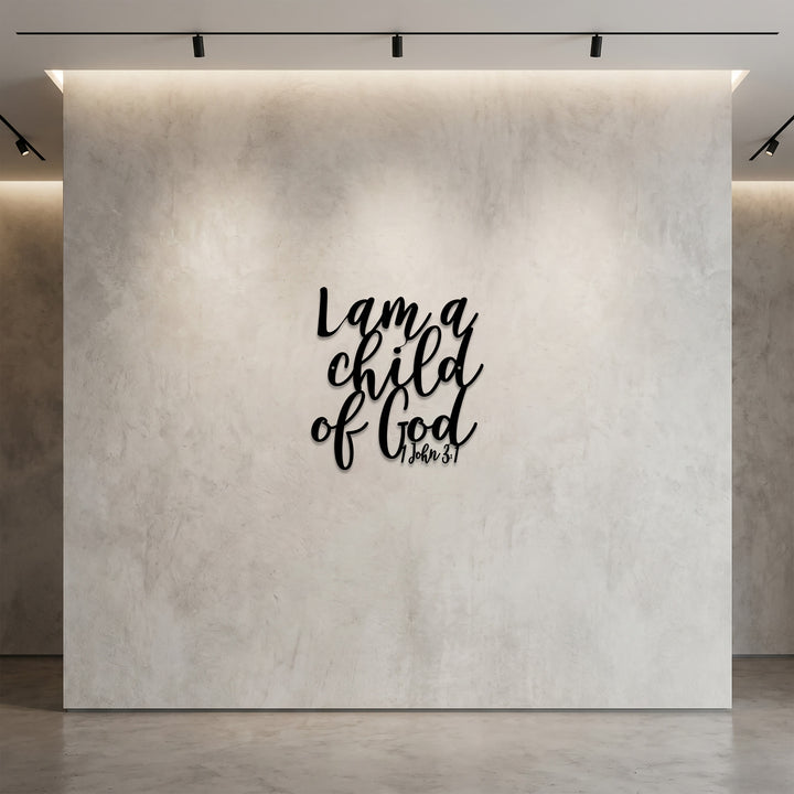Christianartworkshop Ich bin ein Kind Gottes (1. Johannes 3,1) – Wanddekoration aus Metall: Ein herzliches Bekenntnis zur göttlichen Zugehörigkeit - image 2