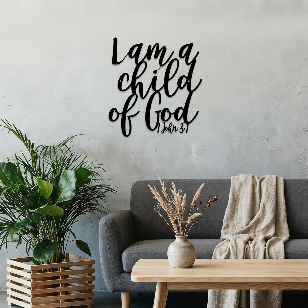 Christianartworkshop Ich bin ein Kind Gottes (1. Johannes 3,1) – Wanddekoration aus Metall: Ein herzliches Bekenntnis zur göttlichen Zugehörigkeit - image 4