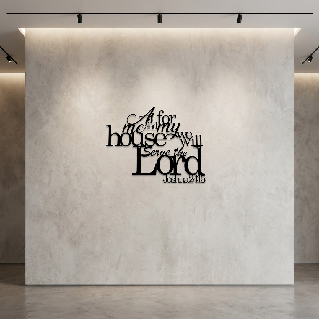 Christianartworkshop Ich aber und mein Haus, wir wollen dem Herrn dienen (Josua 24,15) – Metall-Wanddekoration: Ein Glaubensbekenntnis für die Familie - image 3