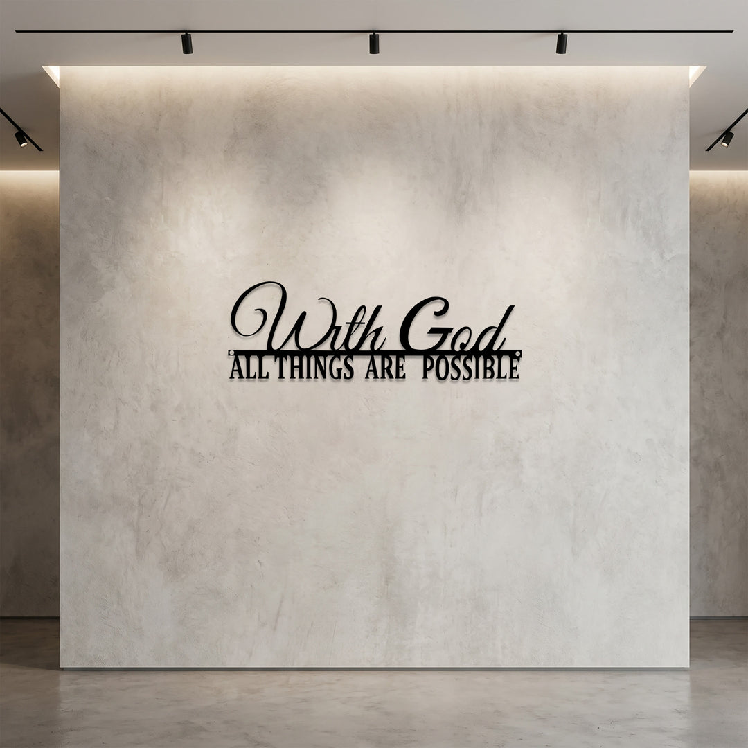 Christianartworkshop Mit Gott ist alles möglich – Zweifarbige Metall-Wanddekoration: Ein anmutiges Glaubensbekenntnis - image 3