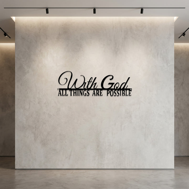 Christianartworkshop Mit Gott ist alles möglich – Zweifarbige Metall-Wanddekoration: Ein anmutiges Glaubensbekenntnis - image 3