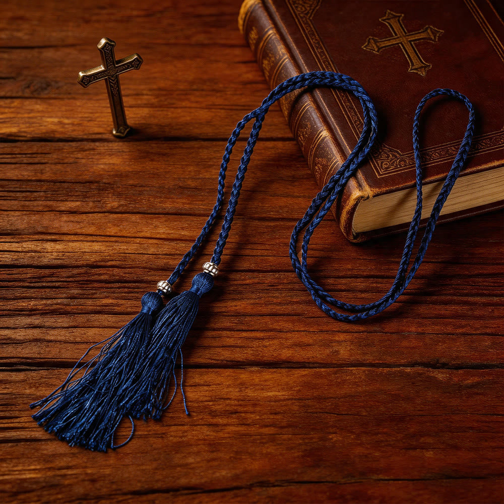 Christianartworkshop Geflochtener Gürtel mit Verzierungen und Quasten: Ein sakrales liturgisches Accessoire - image 15