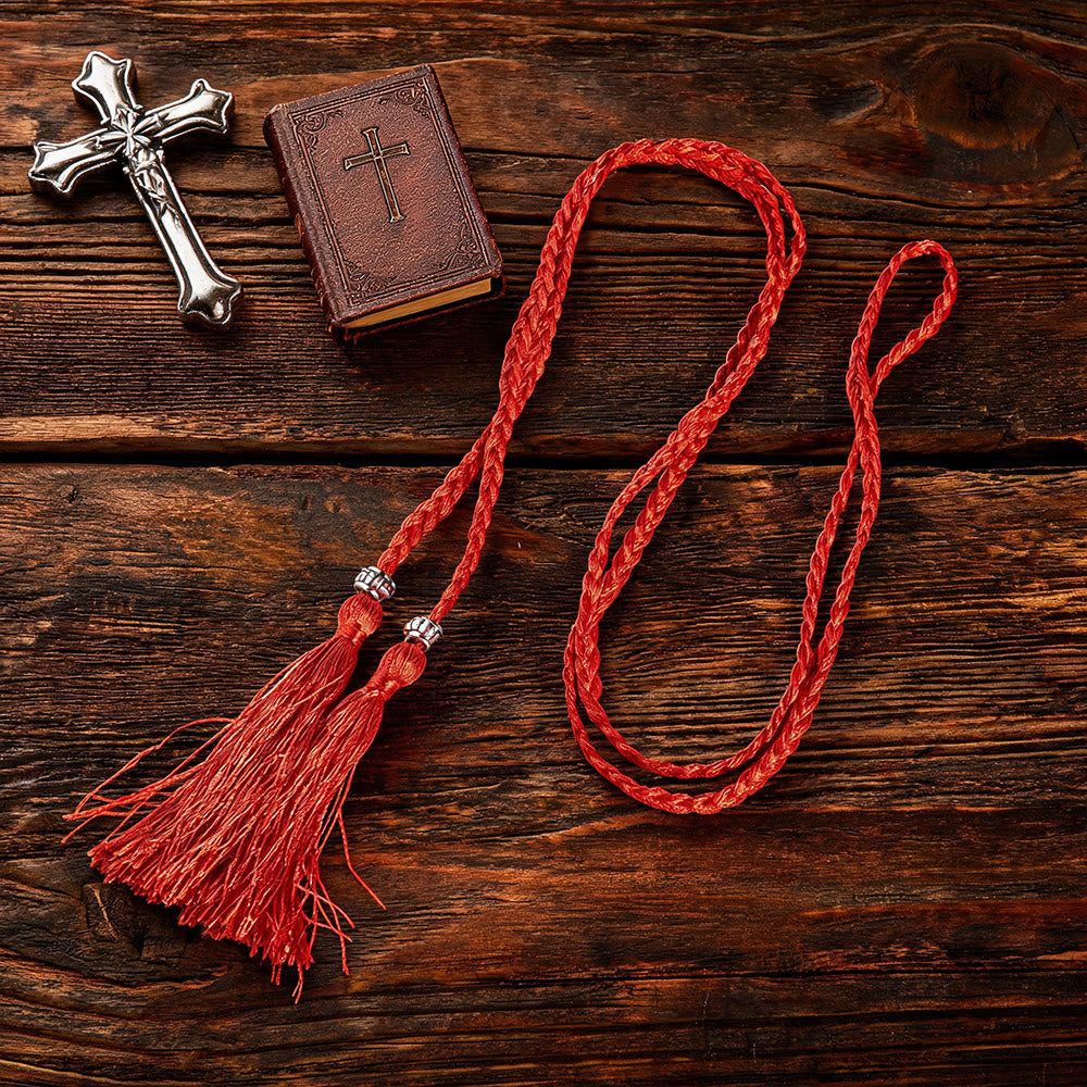 Christianartworkshop Geflochtener Gürtel mit Verzierungen und Quasten: Ein sakrales liturgisches Accessoire - image 3