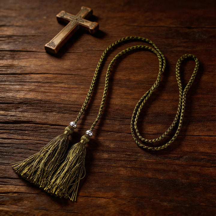 Christianartworkshop Geflochtener Gürtel mit Verzierungen und Quasten: Ein sakrales liturgisches Accessoire - image 13
