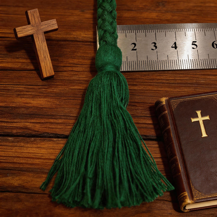 Christianartworkshop Einfacher geflochtener Gürtel mit hängenden Quasten: Ein praktischer liturgischer Gürtel - image 3