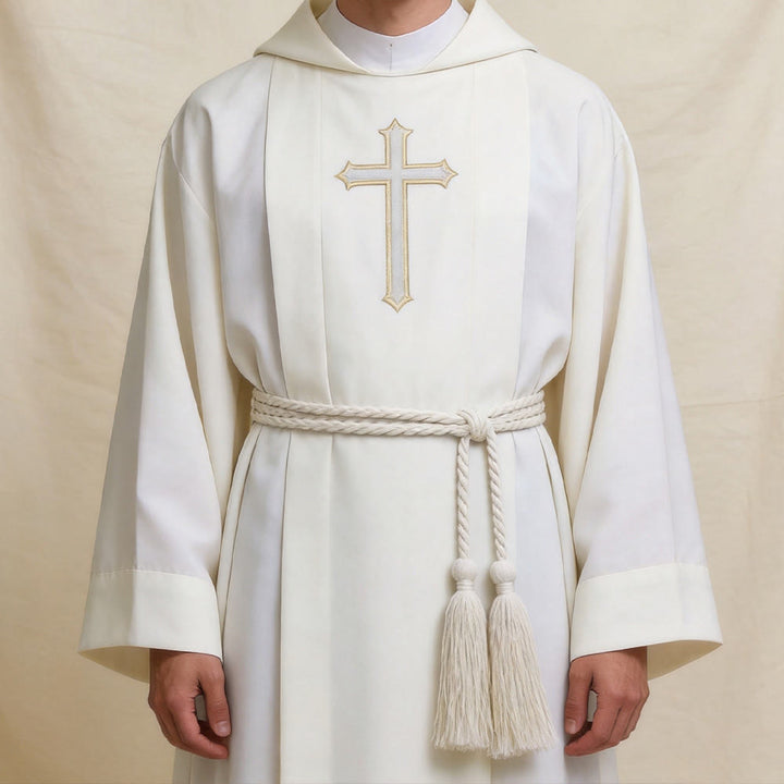Christianartworkshop Traditioneller Priestergürtel mit Quasten: Ein Symbol für Dienst und Engagement - image 4