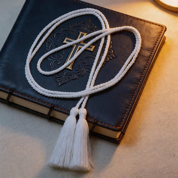 Christianartworkshop Traditioneller Priestergürtel mit Quasten: Ein Symbol für Dienst und Engagement - image 5