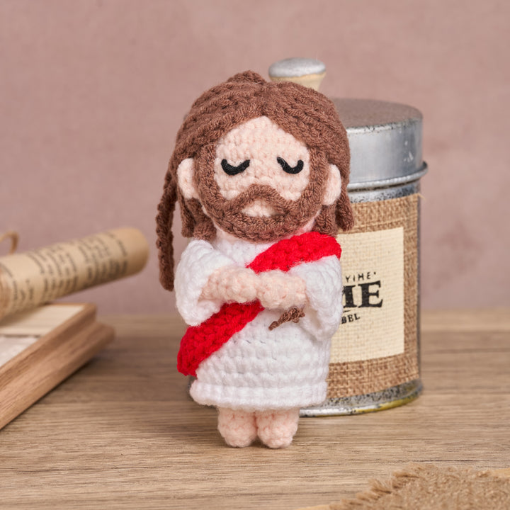 Christianartworkshop Handgefertigter gehäkelter Jesus-Amigurumi-Autoanhänger: Ein Symbol für göttlichen Trost - image 3