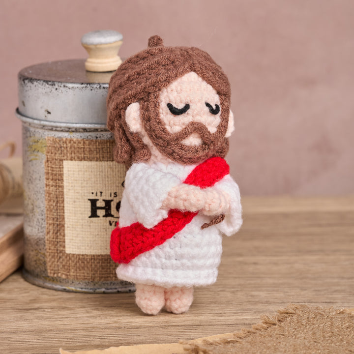 Christianartworkshop Handgefertigter gehäkelter Jesus-Amigurumi-Autoanhänger: Ein Symbol für göttlichen Trost - image 5