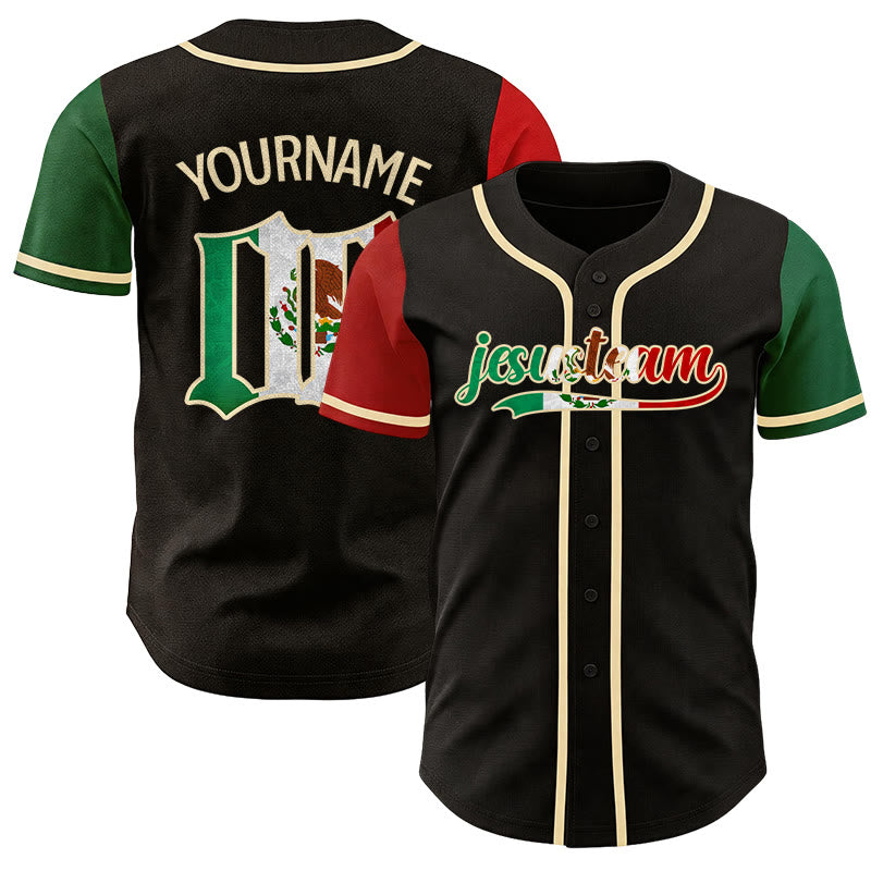 Christianartworkshop Individuelles Namens- und Nummern-Trikot Heritage Faith Jesusteam Sport Baseballtrikot - 5XL - Name & Nummer angepasst - image 0