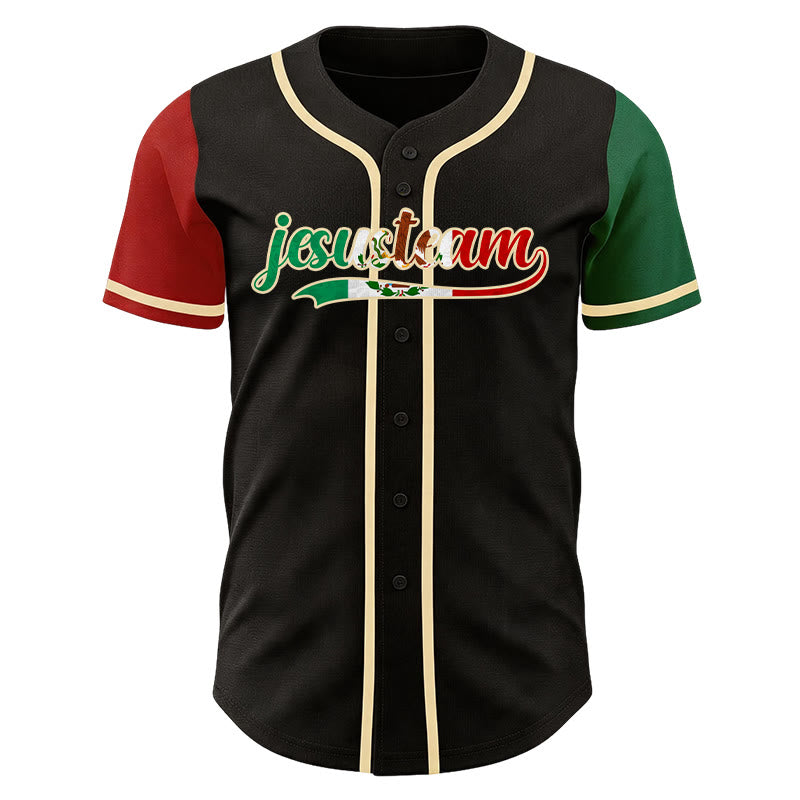 Christianartworkshop Individuelles Namens- und Nummern-Trikot Heritage Faith Jesusteam Sport Baseballtrikot - image 1
