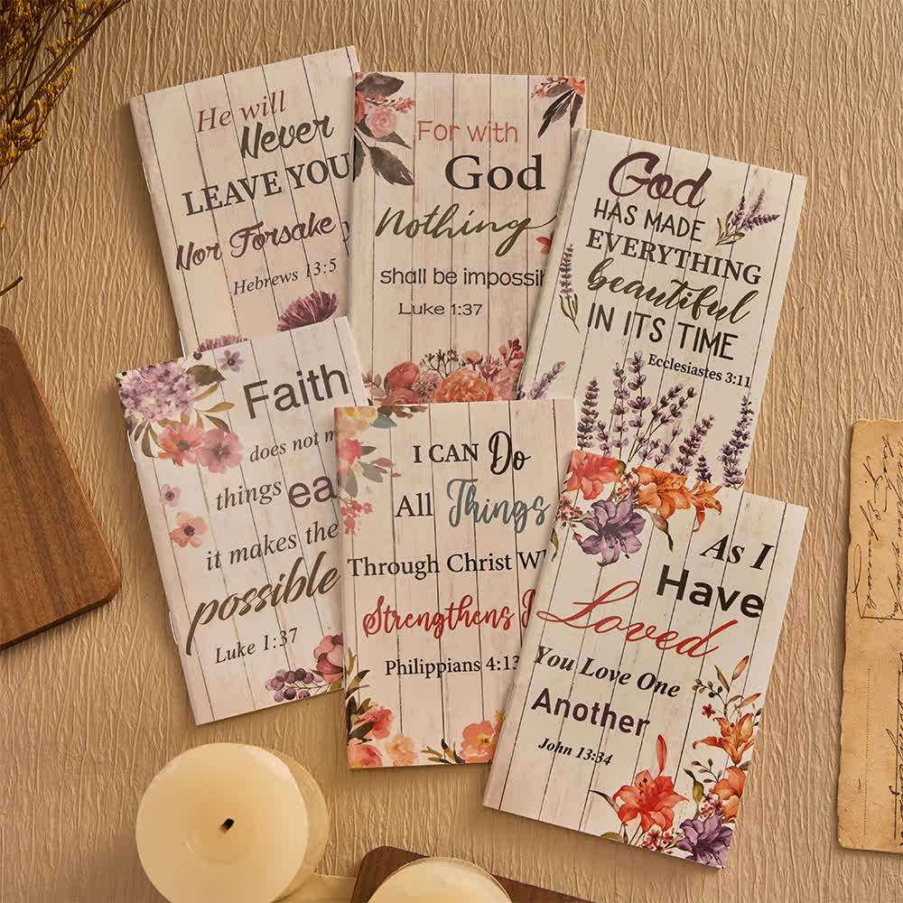 Christianartworkshop Geschenkset mit floralen Kreuz-Motiven, Motivationsstiften und Notizbüchern mit Bibelversen - image 8
