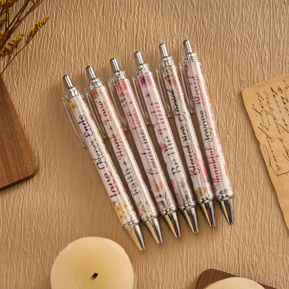 Christianartworkshop Geschenkset mit floralen Kreuz-Motiven, Motivationsstiften und Notizbüchern mit Bibelversen - image 11