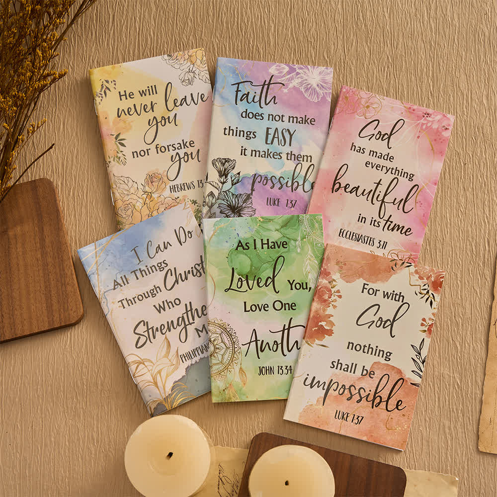 Christianartworkshop Geschenkset mit floralen Kreuz-Motiven, Motivationsstiften und Notizbüchern mit Bibelversen - image 13
