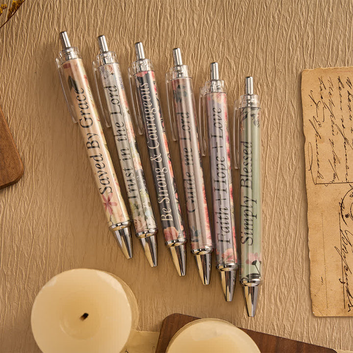 Christianartworkshop Geschenkset mit floralen Kreuz-Motiven, Motivationsstiften und Notizbüchern mit Bibelversen - image 32