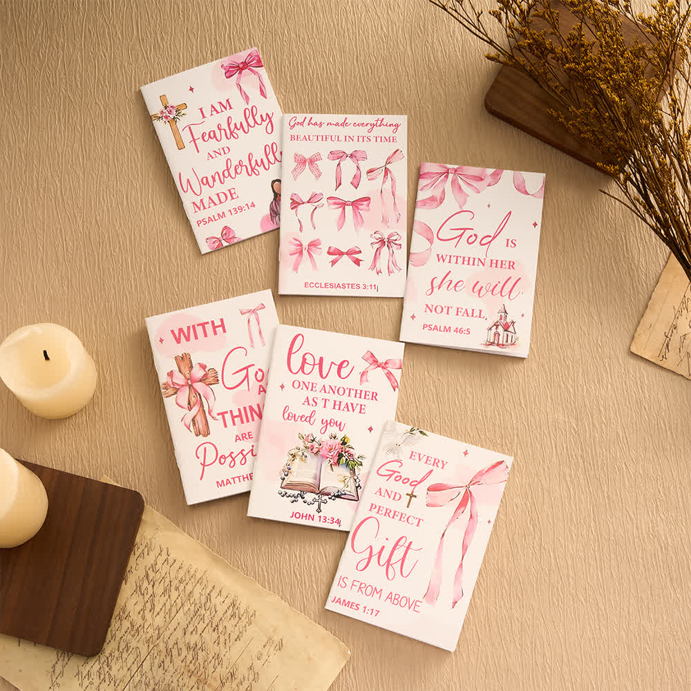 Christianartworkshop Geschenkset mit floralen Kreuz-Motiven, Motivationsstiften und Notizbüchern mit Bibelversen - image 36