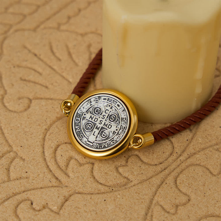 Christianartworkshop St. Benedikt-Medaille Armband aus geflochtener Kordel in verschiedenen Farben: Ein Symbol göttlichen Schutzes - image 9