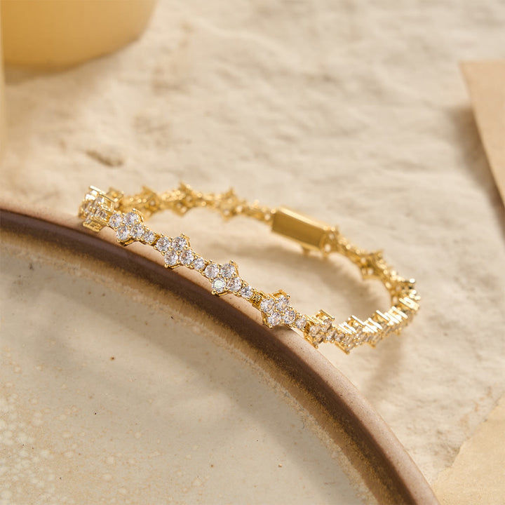 Christianartworkshop Armband mit sternförmigen Zirkonia-Gliedern und einreihige Halskette - image 7