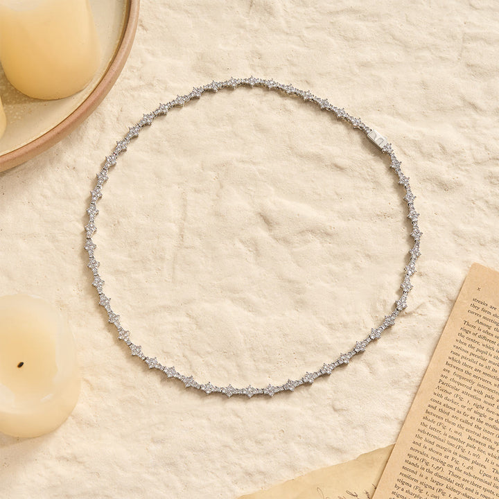 Christianartworkshop Armband mit sternförmigen Zirkonia-Gliedern und einreihige Halskette - image 2
