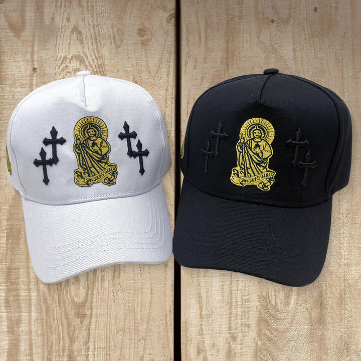 Christianartworkshop Klassische, verstellbare Baseballkappe mit St.-Judas- und Dreifachkreuzstickerei - image 0