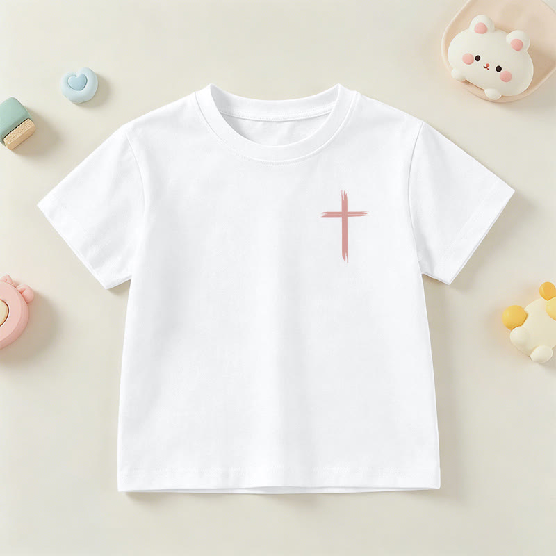 Christianartworkshop Klassisches Kurzarm-T-Shirt mit Blumenmuster und dem Aufdruck „Alles, was ihr tut, geschehe in Liebe“ für Kinder - image 3