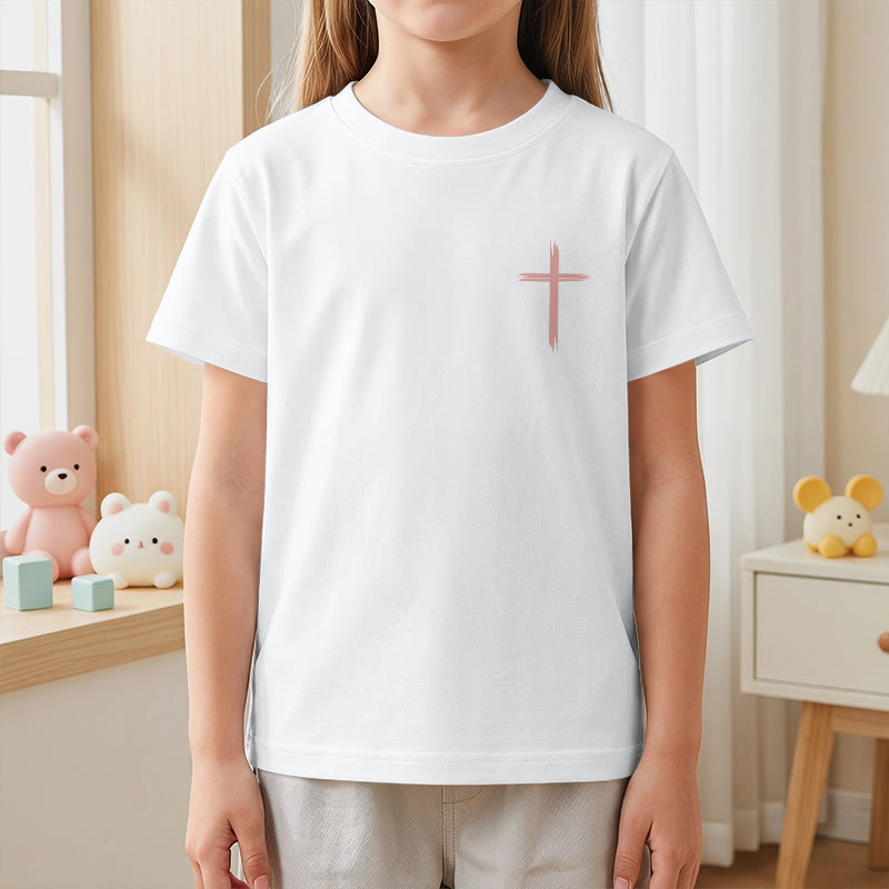 Christianartworkshop Klassisches Kurzarm-T-Shirt mit Blumenmuster und dem Aufdruck „Alles, was ihr tut, geschehe in Liebe“ für Kinder - image 5