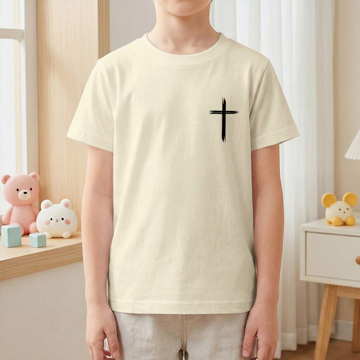 Christianartworkshop Klassisches Kurzarm-T-Shirt mit Blumenmuster und dem Aufdruck „Alles, was ihr tut, geschehe in Liebe“ für Kinder - image 13