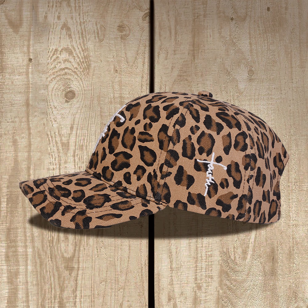 Christianartworkshop Baseballkappe mit gesticktem Kreuzmotiv und Leopardenmuster, Unisex - image 1