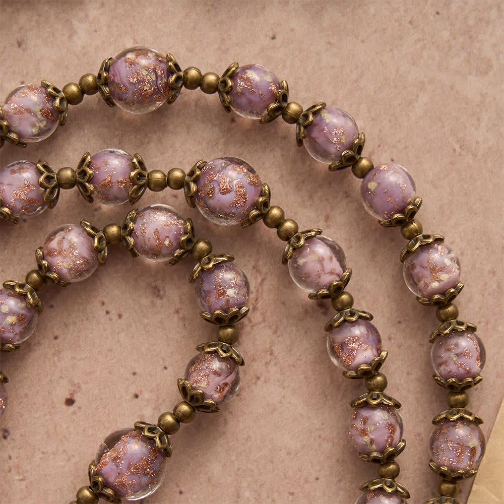 Christianartworkshop Katholischer Rosenkranz mit schimmernden Lavendelperlen, Marienmedaille und Kruzifix - image 7
