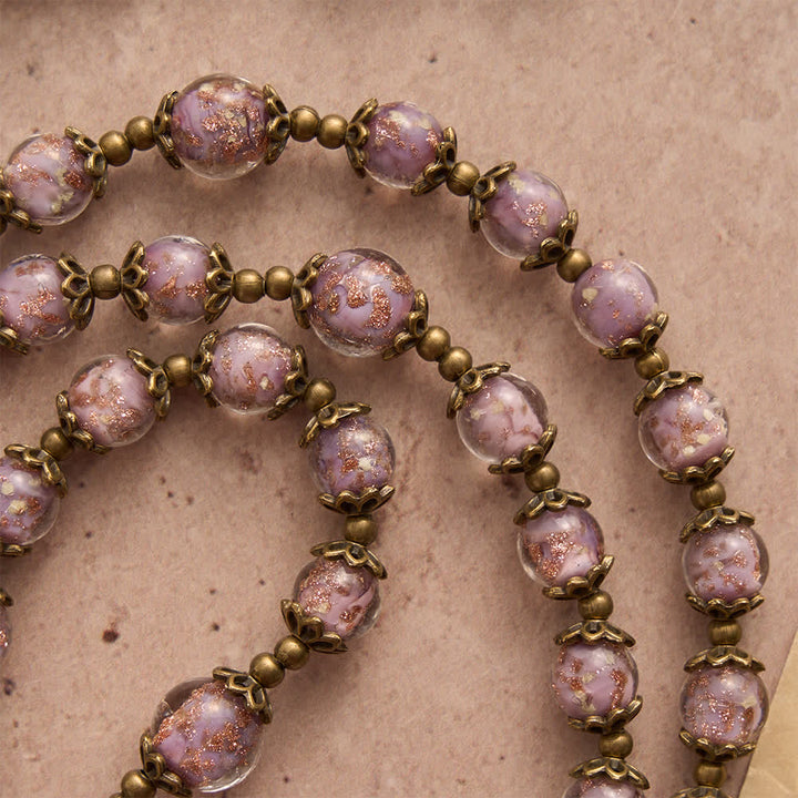 Christianartworkshop Katholischer Rosenkranz mit schimmernden Lavendelperlen, Marienmedaille und Kruzifix - image 7