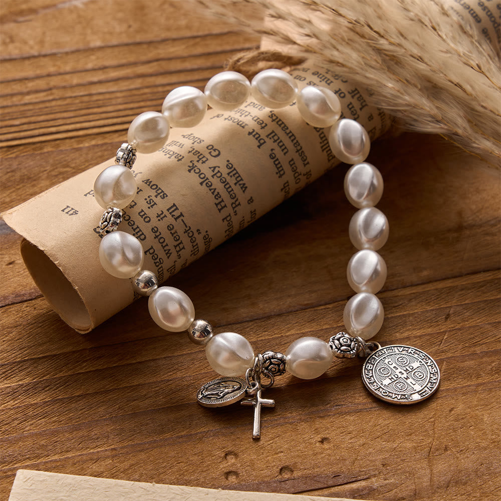 Christianartworkshop Wundertätige Medaille Unserer Lieben Frau vom Heiligen Benedikt Armband - image 4
