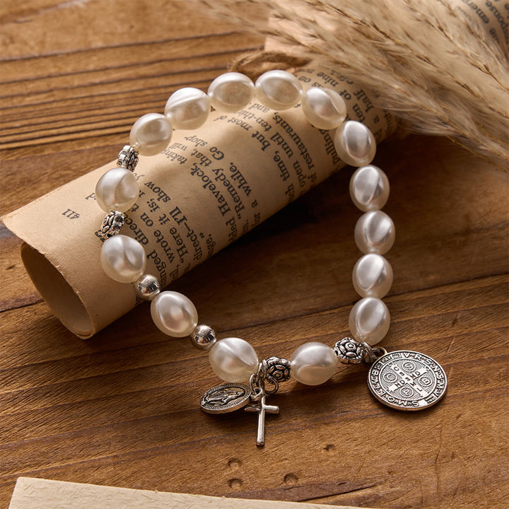 Christianartworkshop Wundertätige Medaille Unserer Lieben Frau vom Heiligen Benedikt Armband - image 4
