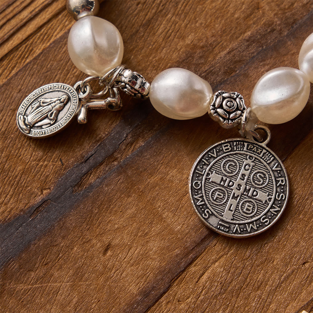 Christianartworkshop Wundertätige Medaille Unserer Lieben Frau vom Heiligen Benedikt Armband - image 5