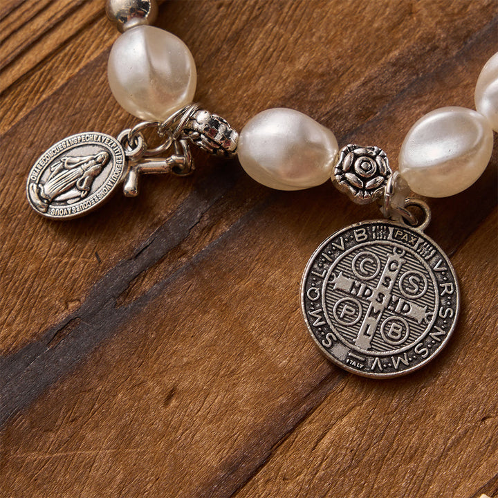 Christianartworkshop Wundertätige Medaille Unserer Lieben Frau vom Heiligen Benedikt Armband - image 5