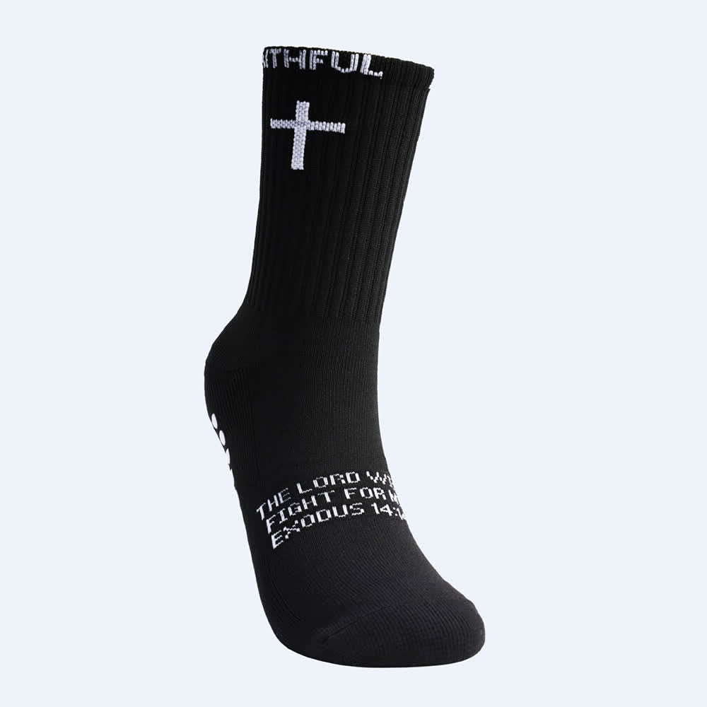 Christianartworkshop Sportsocken mit Kreuzmotiv und Bibelvers für vorne - image 12