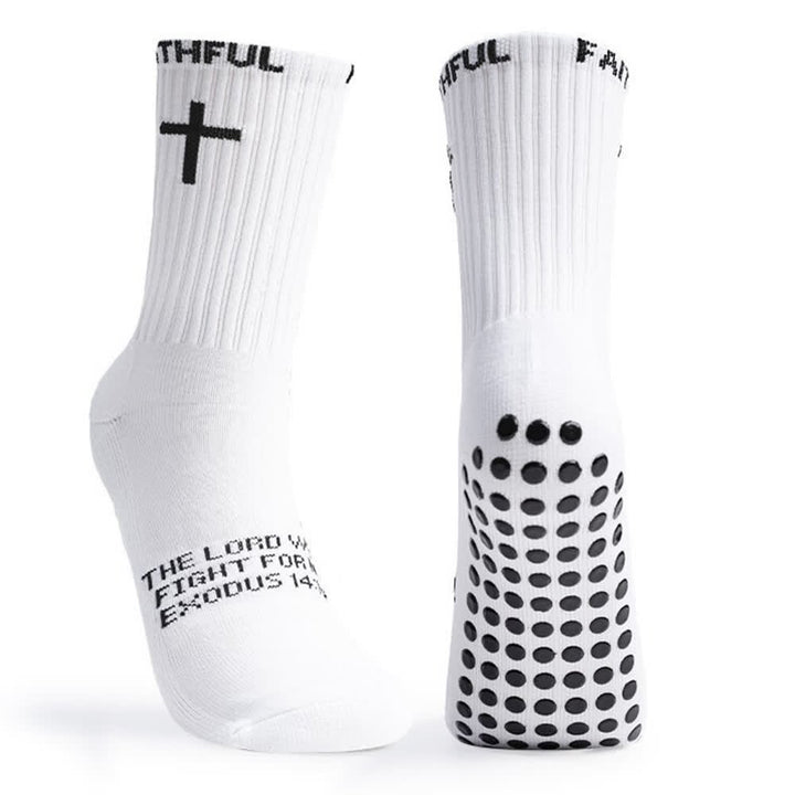 Christianartworkshop Sportsocken mit Kreuzmotiv und Bibelvers für vorne - image 1
