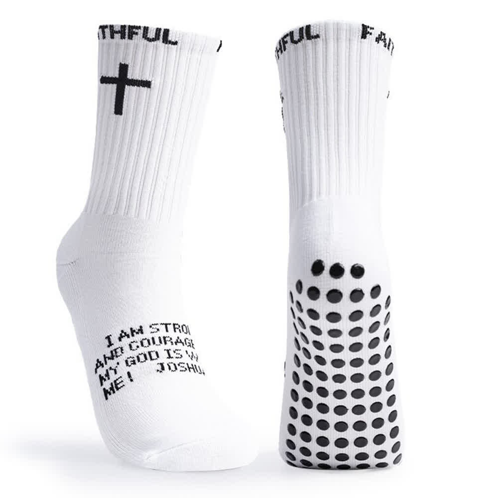Christianartworkshop Sportsocken mit Kreuzmotiv und Bibelvers für vorne - image 4