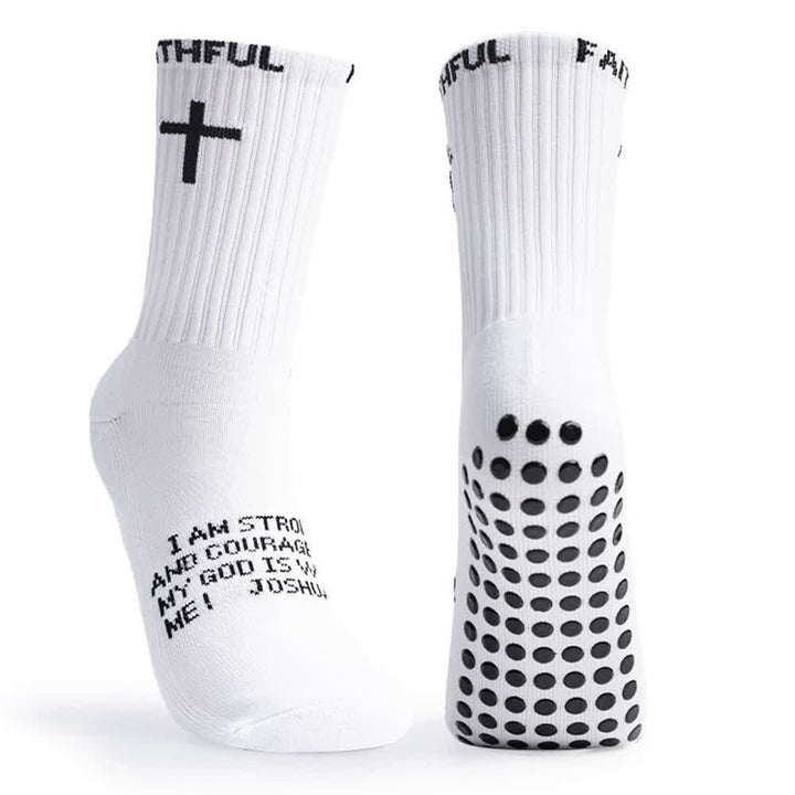 Christianartworkshop Sportsocken mit Kreuzmotiv und Bibelvers für vorne - image 4