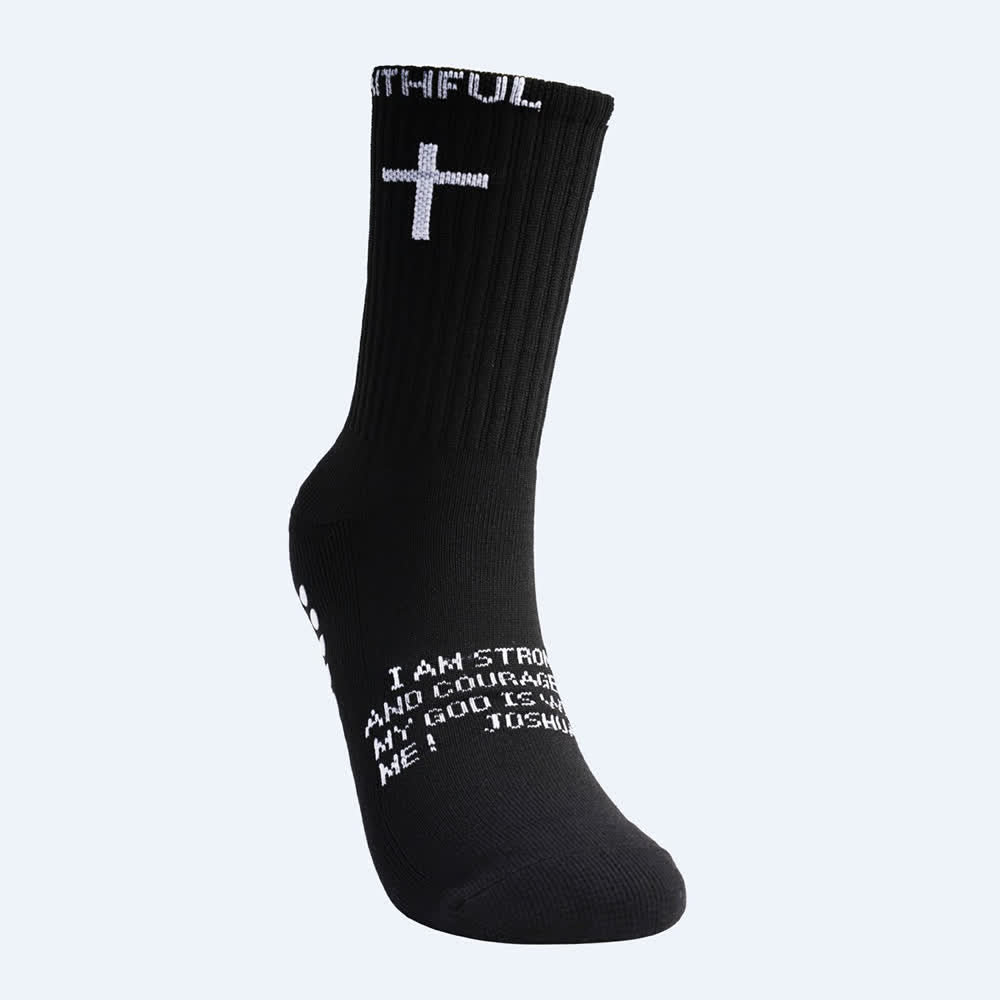 Christianartworkshop Sportsocken mit Kreuzmotiv und Bibelvers für vorne - image 9