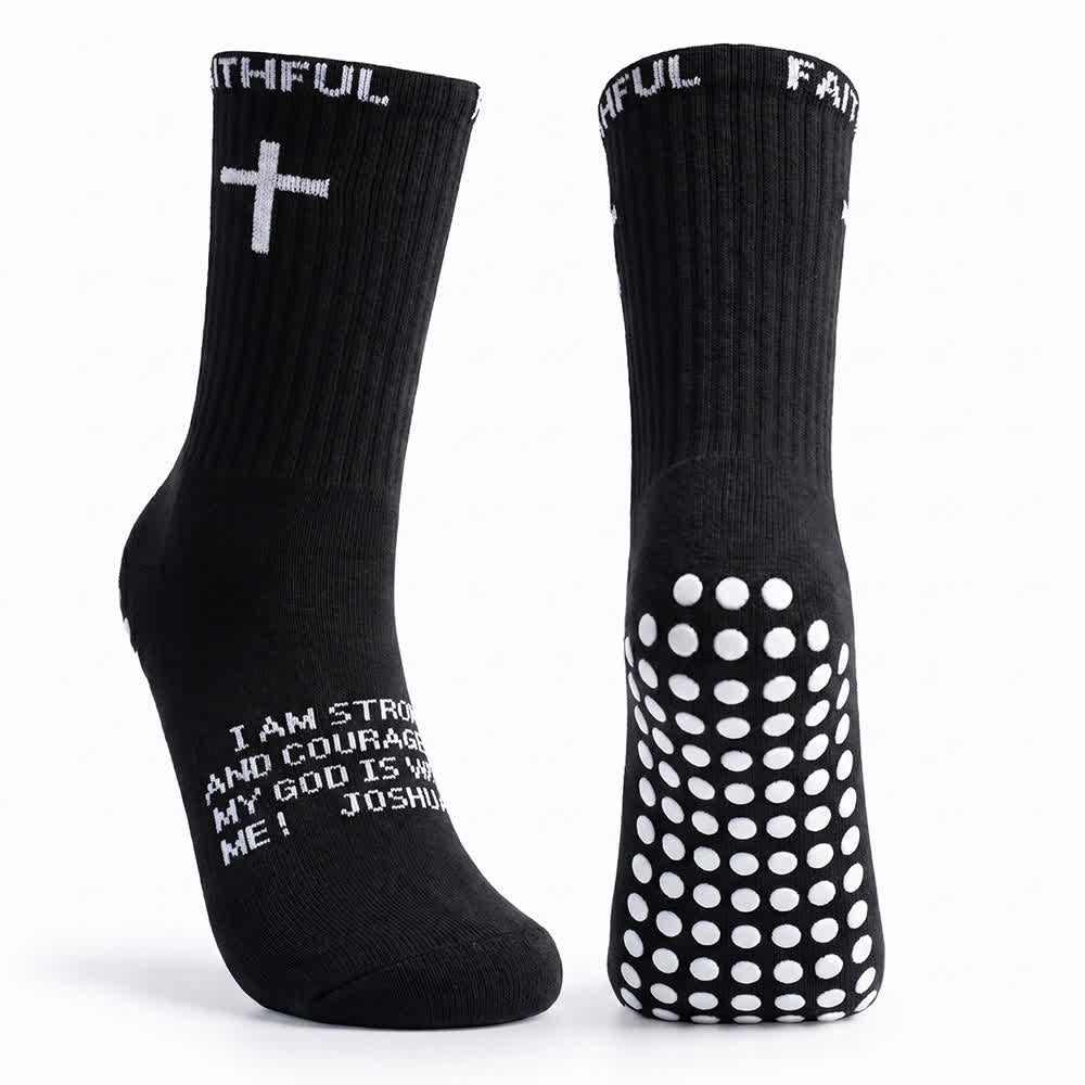 Christianartworkshop Sportsocken mit Kreuzmotiv und Bibelvers für vorne - image 8