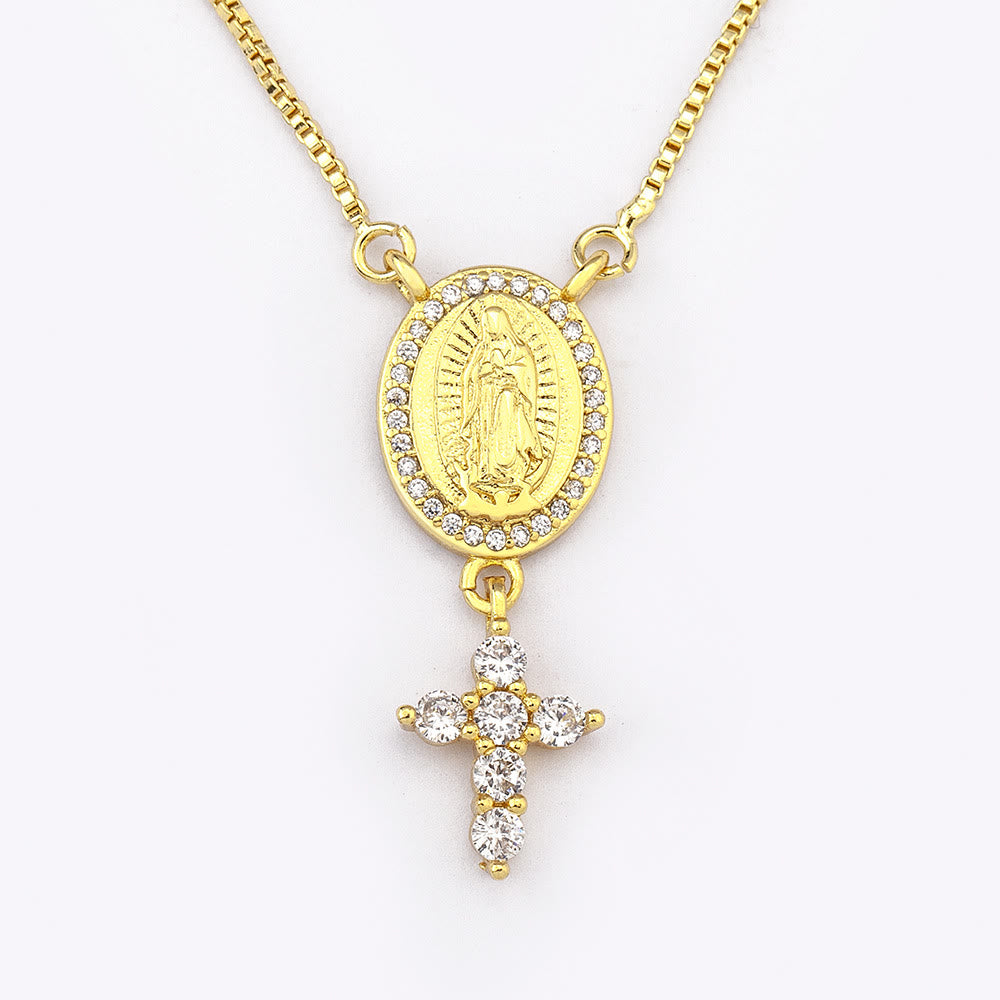 Christianartworkshop Halskette mit Anhänger „Unsere Liebe Frau und Kreuz“: Göttliche Hingabe und zeitlose Eleganz - image 3