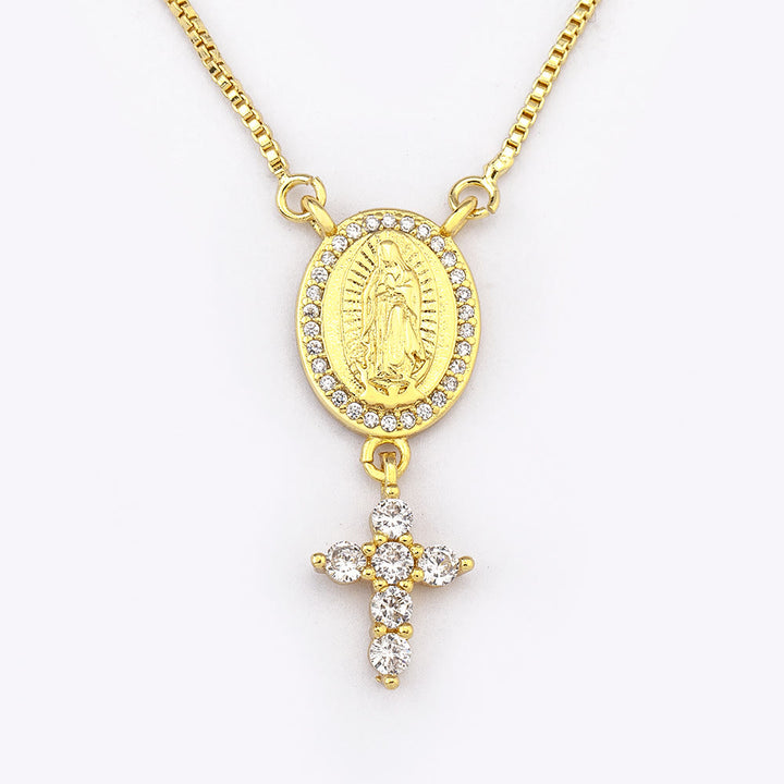 Christianartworkshop Halskette mit Anhänger „Unsere Liebe Frau und Kreuz“: Göttliche Hingabe und zeitlose Eleganz - image 3