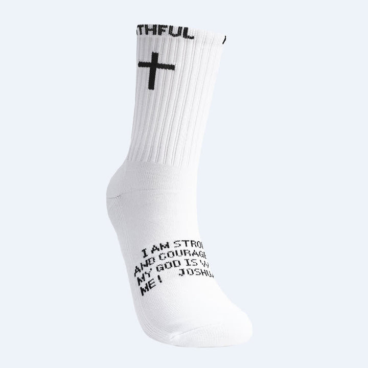 Christianartworkshop Sportsocken mit Kreuzmotiv und Bibelvers für vorne - image 5