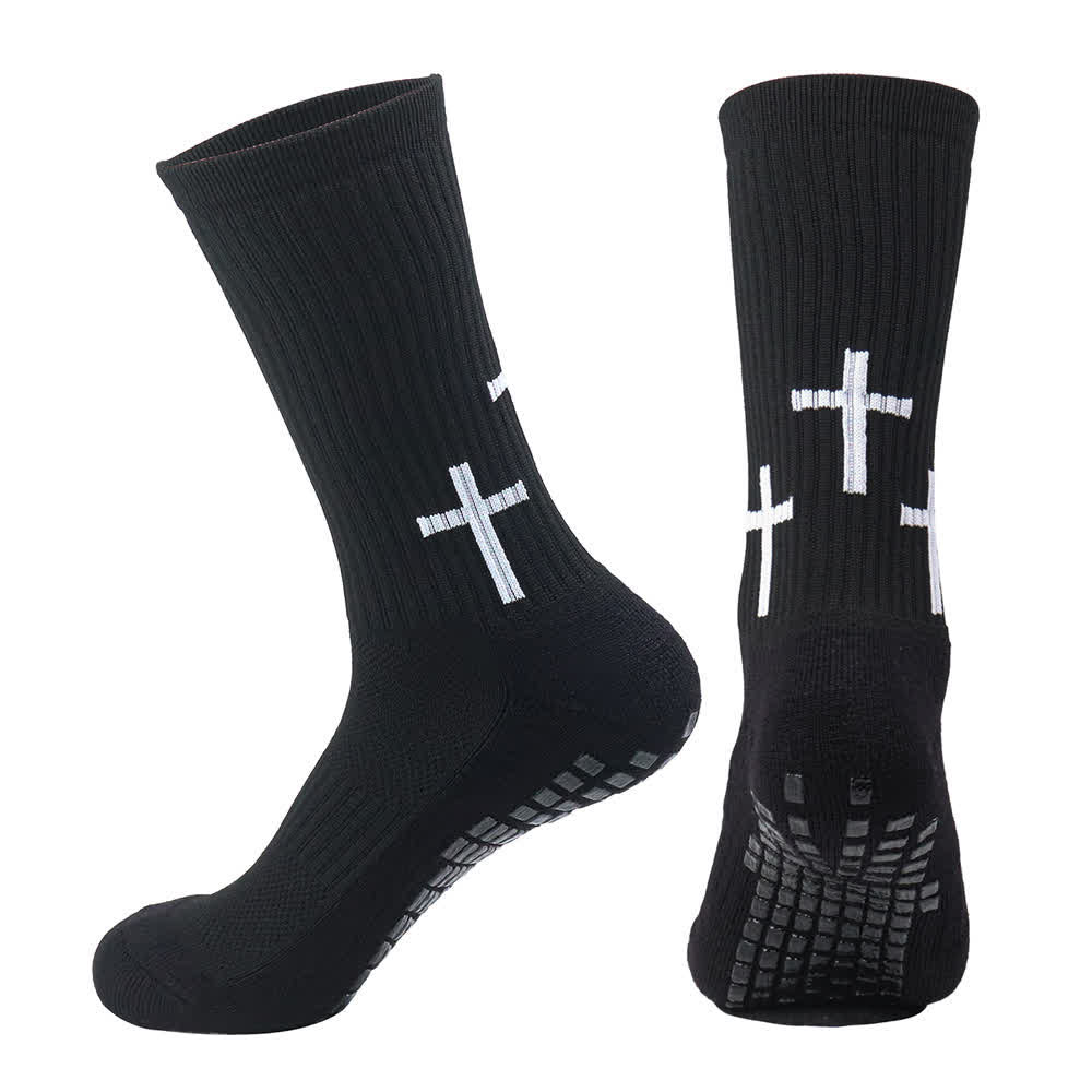 Christianartworkshop Sportsocken mit vertikalem Schaft und mehrfachem Kreuzdesign für optimale Traktion an der Sohle - image 4