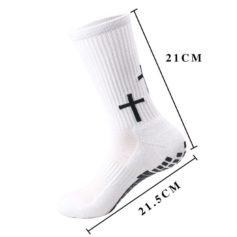Christianartworkshop Sportsocken mit vertikalem Schaft und mehrfachem Kreuzdesign für optimale Traktion an der Sohle - image 2