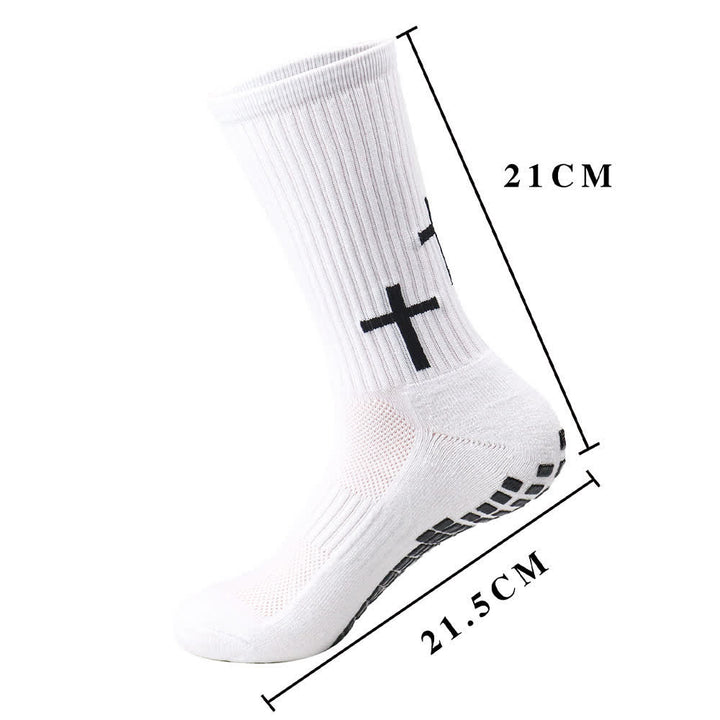 Christianartworkshop Sportsocken mit vertikalem Schaft und mehrfachem Kreuzdesign für optimale Traktion an der Sohle - image 2