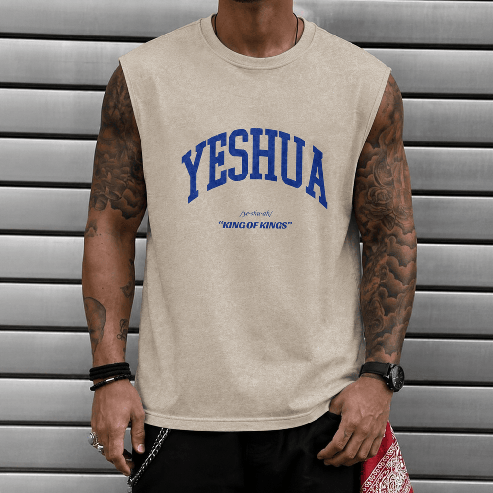 Christianartworkshop Yeshua King Of Kings Unisex-Tanktop (gewaschen) - image 0